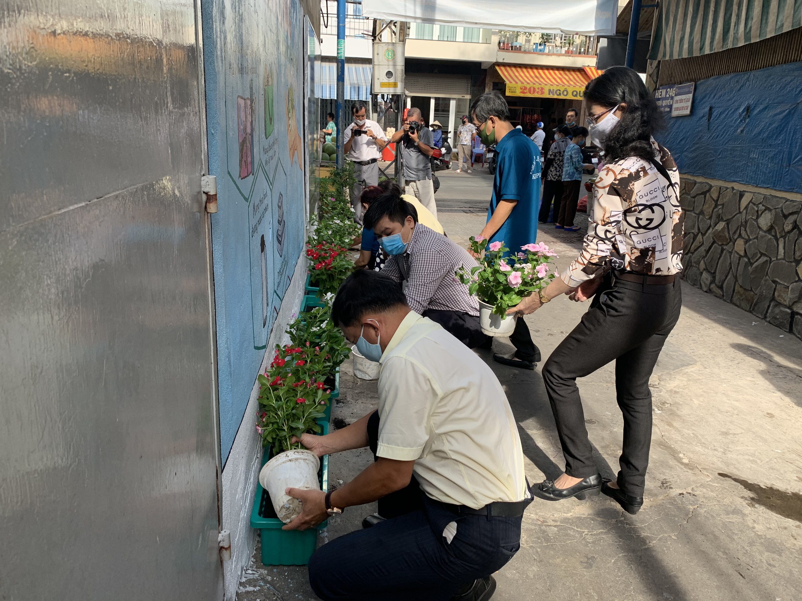 Image: Phường 8 tổ chức lễ ra mắt công trình tuyến hẻm 246 Ngô Quyền và phát động phong trào trồng cây cho hộ dân cư