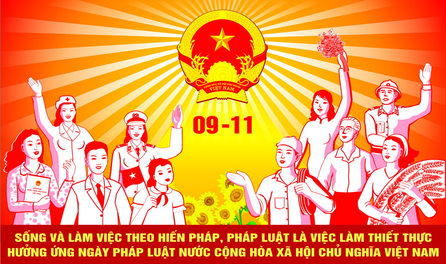 Image: Tích cực hưởng ứng Ngày Pháp luật nước Cộng hòa xã hội chủ nghĩa Việt Nam, góp phần nâng cao hiệu quả xây dựng, thi hành và bảo vệ pháp luật.